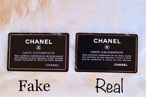 fake chanell|authenticity card chanel.